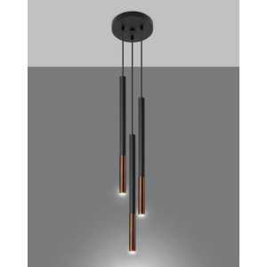 https://design-led.fr/fr/ Lampe suspendue MOZAICA 3P noir/cuivre 3xG9 SL.0890 117,20 € 99,62 €
