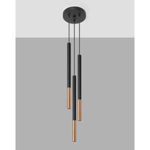 https://design-led.fr/fr/ Lampe suspendue MOZAICA 3P noir/cuivre 3xG9 SL.0890 117,20 € 99,62 €
