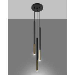https://design-led.fr/fr/ Lampe suspendue MOZAICA 3P noir/doré 3xG9 SL.0893 117,20 € 99,62 €