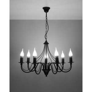 https://discount-led.fr/nl/ Kroonluchter MINERWA 7 zwart 7xE14  113,00 €  90,40 €    SL.0219