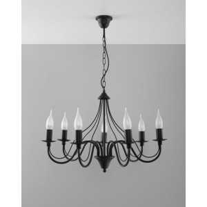 https://discount-led.fr/nl/ Kroonluchter MINERWA 7 zwart 7xE14  113,00 €  90,40 €    SL.0219