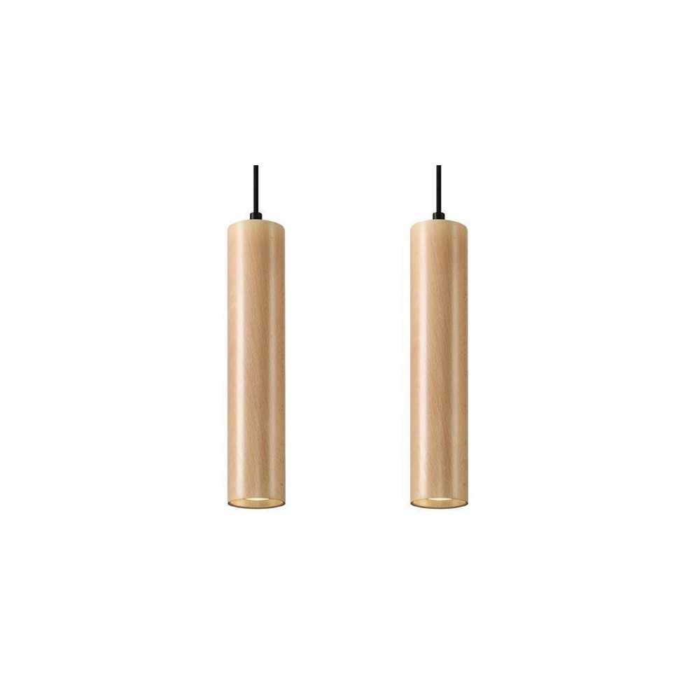 https://discount-led.fr/it/ Lampada a sospensione LINO 2 wood 2xGU10  85,20 €  68,16 €    SL.0637