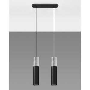 https://design-led.fr/fr/ Lampe pendante BORGIO 2L béton noir 2xGU10 SL.0651 113,40 € 96,39 €