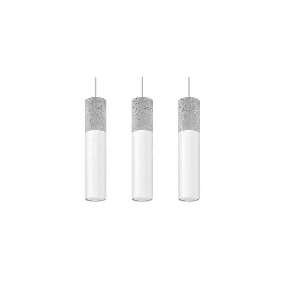 https://design-led.fr/gb/ BORGIO 3L white concrete pendant lamp 3xGU10 164,70 € 140,00 € SL.0649