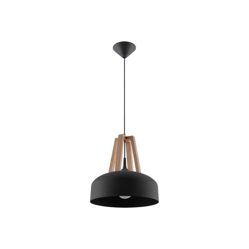 https://discount-led.fr/pt/ Candeeiro suspenso CASCO preto/madeira natural E27  73,80 €  59,04 €    SL.0390