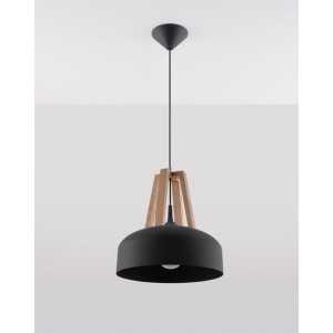 https://design-led.fr/it/ Lampada a sospensione CASCO nero/legno naturale E27 88,60 € 75,31 € SL.0390