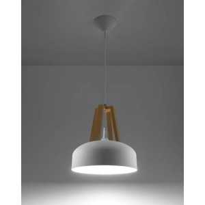 https://discount-led.fr/fr/ Lampe pendante CASCO blanc/bois naturel E27  73,80 €  59,04 €    SL.0388