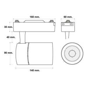 https://design-led.fr/it/ Led Spot On Rail Clean Nero 30W Monofase Cct 41,30 € 35,11 € LM3164