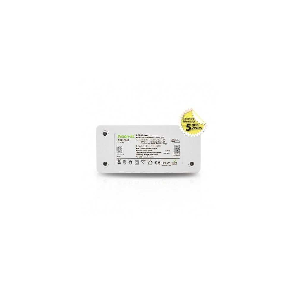 https://design-led.fr/es/ Driver LED regulable de 42W 0-10V 27-42V CC 1000mA 54,20 € 37,94 € -30% 7545