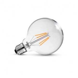 https://design-led.fr/pt/ Lâmpada LED E27 G125 Filamento 8W Regulável 4000K 15,50 € 13,18 € 100232