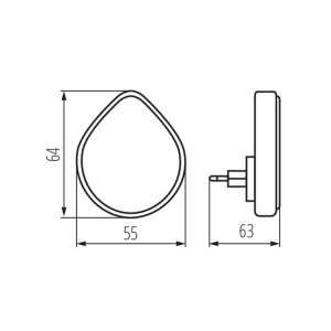 https://discount-led.fr/de/ LED-Nachtlicht ULOV LED 2xUSB 0.5w 3000K  10,60 €  8,48 €    37396