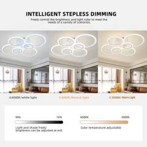 https://design-led.fr/de/ Led Lunaire Deckenleuchte 55w CCT weiß dimmbar mit Fernbedienung 157,00 € 133,45 € A2606