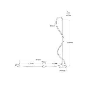 https://discount-led.fr/pt/ Candeeiro de pé moderno com néon ondulado - Regulável - 30W - 3000K  140,60 €  112,48 €    L3081-N