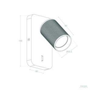 https://design-led.fr/it/ Breixo Lampada da parete in alluminio con interruttore 1xGU10 Bianco 30,00 € 25,50 € C234798
