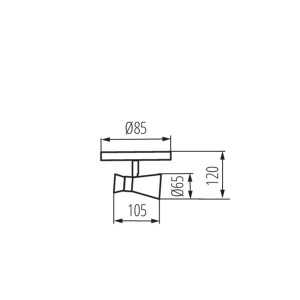 https://design-led.fr/pt/ MILENO candeeiro de parede ou de teto prateado/cobre 1xGU10 29111 17,20 € 14,62 €