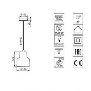 https://design-led.fr/gb/ GRAVME pendant luminaire 1x E27 concrete 24280 38,80 € 27,16 € -30%