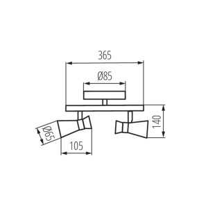 https://design-led.fr/de/ MILENO Wand- und Deckenleuchte Silber / Kupfer 2xGU10 29115 35,60 € 30,26 €