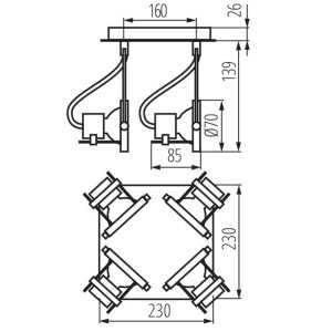 https://design-led.fr/nl/ SONDA Steel 4xGU10 wand- en plafondarmatuur 4798 79,50 € 55,65 € -30%