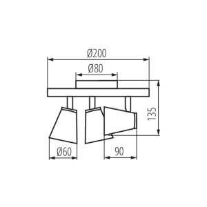 https://discount-led.fr/nl/ Wand- en plafondarmatuur ENALI Zwart 3xGU10  31,90 €  25,52 €    28765