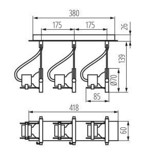 https://design-led.fr/de/ SONDA Wand- und Deckenleuchte Stahl 3xGU10 4797 58,00 € 40,60 € -30%