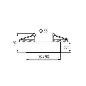 https://discount-led.fr/it/ Montaggio a soffitto MINI-GORD 98 x 98 mm bianco  11,70 €  9,36 €    28780