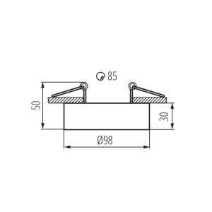 https://design-led.fr/fr/ Support plafond MINI-BORD 1xGU10 Ø98 mm blanc 28782 11,90 € 10,12 €