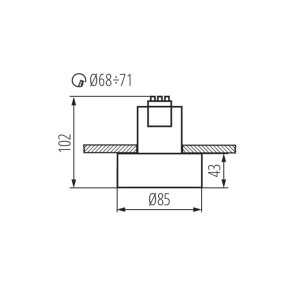 https://discount-led.fr/it/ Supporto a soffitto MINI-RITI Ø85 mm nero - oro  17,10 €  13,68 €    27575