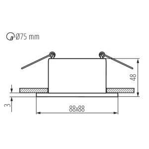 https://discount-led.fr/es/ Soporte de techo GLOZO 88 x 88 mm negro - blanco  7,10 €  5,68 €    36211