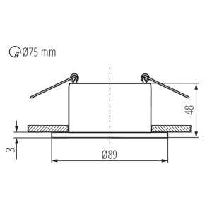 https://design-led.fr/it/ Supporto a soffitto GLOZO Ø89 mm argento - nero 36225 6,80 € 5,78 €