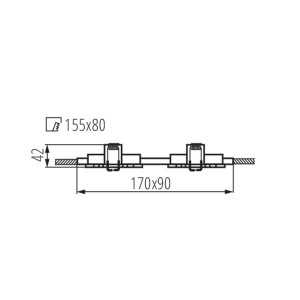 https://design-led.fr/nl/ SEIDY 170x90 mm plafondbeugel geborsteld aluminium 2 x GU10 18282 18,30 € 12,81 € -30%