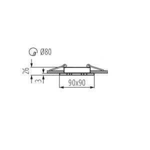 https://discount-led.fr/it/ Supporto a soffitto SEIDY 90x90 mm nero / alluminio  8,80 €  7,04 €    18289