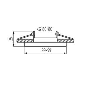 https://design-led.fr/fr/ Support plafond ALREN-R orientable carré 99x99 mm noir 26757 9,20 € 7,82 €
