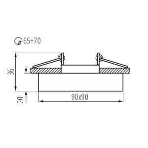 https://discount-led.fr/it/ MORTA-B supporto per soffitto 90x90 mm vetro nero  8,50 €  6,80 €    22110