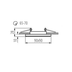 https://design-led.fr/gb/ MORTA ceiling support 90x90 mm black glass 18510 6,80 € 5,78 €