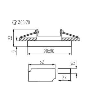 https://discount-led.fr/it/ SOREN montaggio a soffitto 90x90 mm vetro e led sul bordo 3.6w 3000K  12,80 €  10,24 €    24413