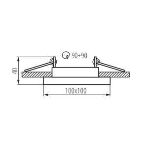 https://discount-led.fr/it/ Supporto a soffitto ARET 100 x 100 mm grigio 1XGU10  8,50 €  5,95 €  -30%  26721