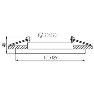 https://discount-led.fr/it/ Montaggio a soffitto ARET 100 x 185 mm grigio 2XGU10  16,10 €  11,27 €  -30%  26724
