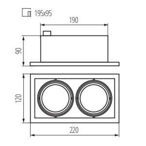 https://discount-led.fr/pt/ Suporte de teto MERIL120 x 220 mm 2xGu10 branco  24,50 €  19,60 €    26481