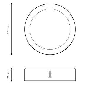 https://discount-led.fr/fr/ Plafonnier LED Saillie Rond Ø288 25w 4500k  18,20 €  14,56 €    LM5247