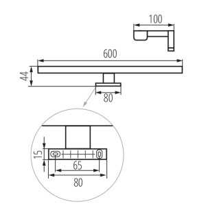 https://design-led.fr/it/ ASTIM cromo 12w 60cm 4000K Lampada da parete LED 30,40 € 25,84 € 34935