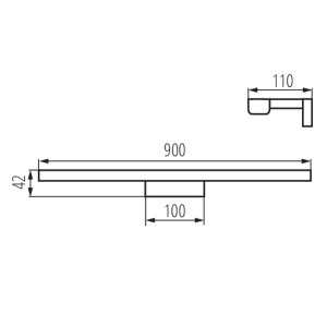 https://discount-led.fr/fr/ Luminaire mural LED ASTEN chrome 15w 90cm 4000K  40,20 €  32,16 €    26682