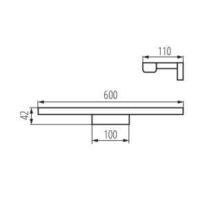 https://discount-led.fr/it/ Lampada da parete a LED ASTEN cromo 12w 60cm 4000K  35,50 €  28,40 €    26681