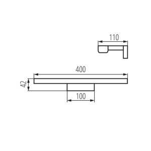 https://discount-led.fr/it/ Lampada da parete a LED ASTEN cromo 8w 40cm 4000K  26,40 €  21,12 €    26680