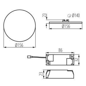 https://design-led.fr/fr/ Downlight led saillie AREL Ø156 mm 14w 3000k 29589 23,70 € 20,15 €