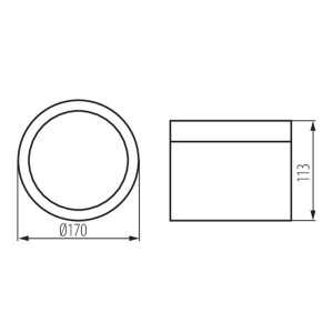 https://design-led.fr/fr/ Downlight led saillie TIBERI noir Ø170 mm IP54 20w 4000k 35677 65,20 € 55,42 €
