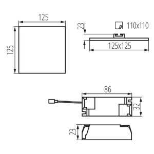 https://design-led.fr/it/ Downlight lED a montaggio superficiale AREL 125x125 mm 10w 4000k 16,90 € 14,36 € 29586
