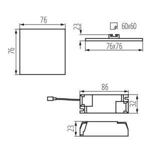 https://design-led.fr/fr/ Downlight led saillie AREL 76x76 mm 6w 4000k 29582 12,70 € 10,79 € 29582