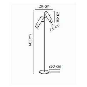 https://design-led.fr/fr/ Rochelle Lampadaire Noir 2xGU10 2320314003 239,00 € 203,15 €