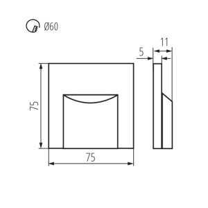 https://design-led.fr/it/ Luce scale a LED ERINUS-LED L bianco 0,8W 12V 4000K 33321 7,60 € 6,46 €