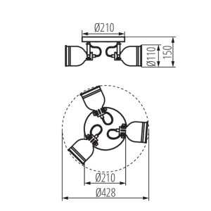 https://design-led.fr/fr/ Luminaire mural ou plafonnier DERATO 3xE14 Blanc 35645 74,70 € 63,50 €
